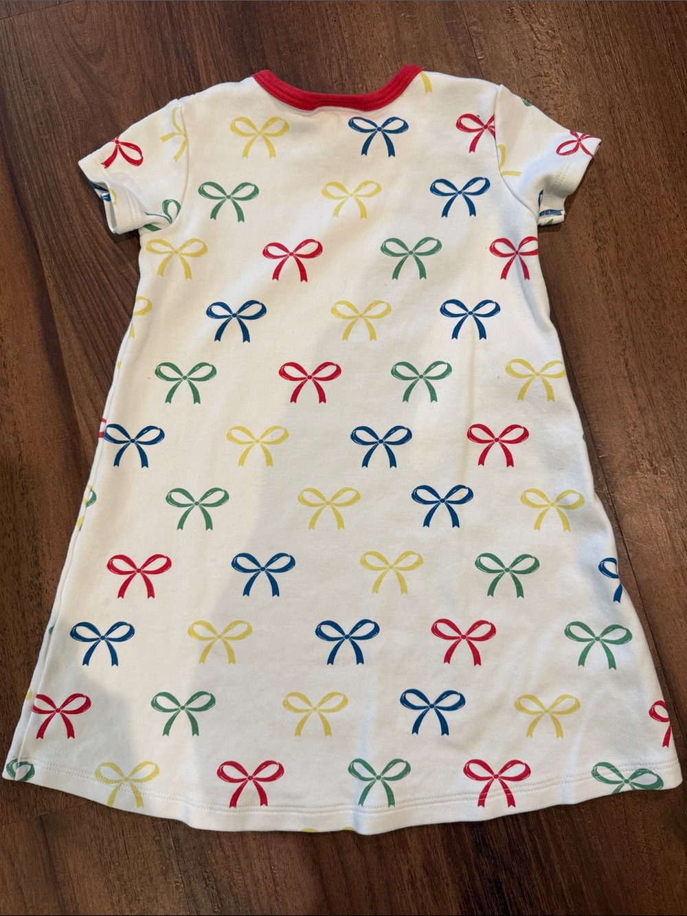The Beaufort Bonnet Company Kids White Short-Sleeve Dress with Multi-Color Bows - Picture 4 of 4
